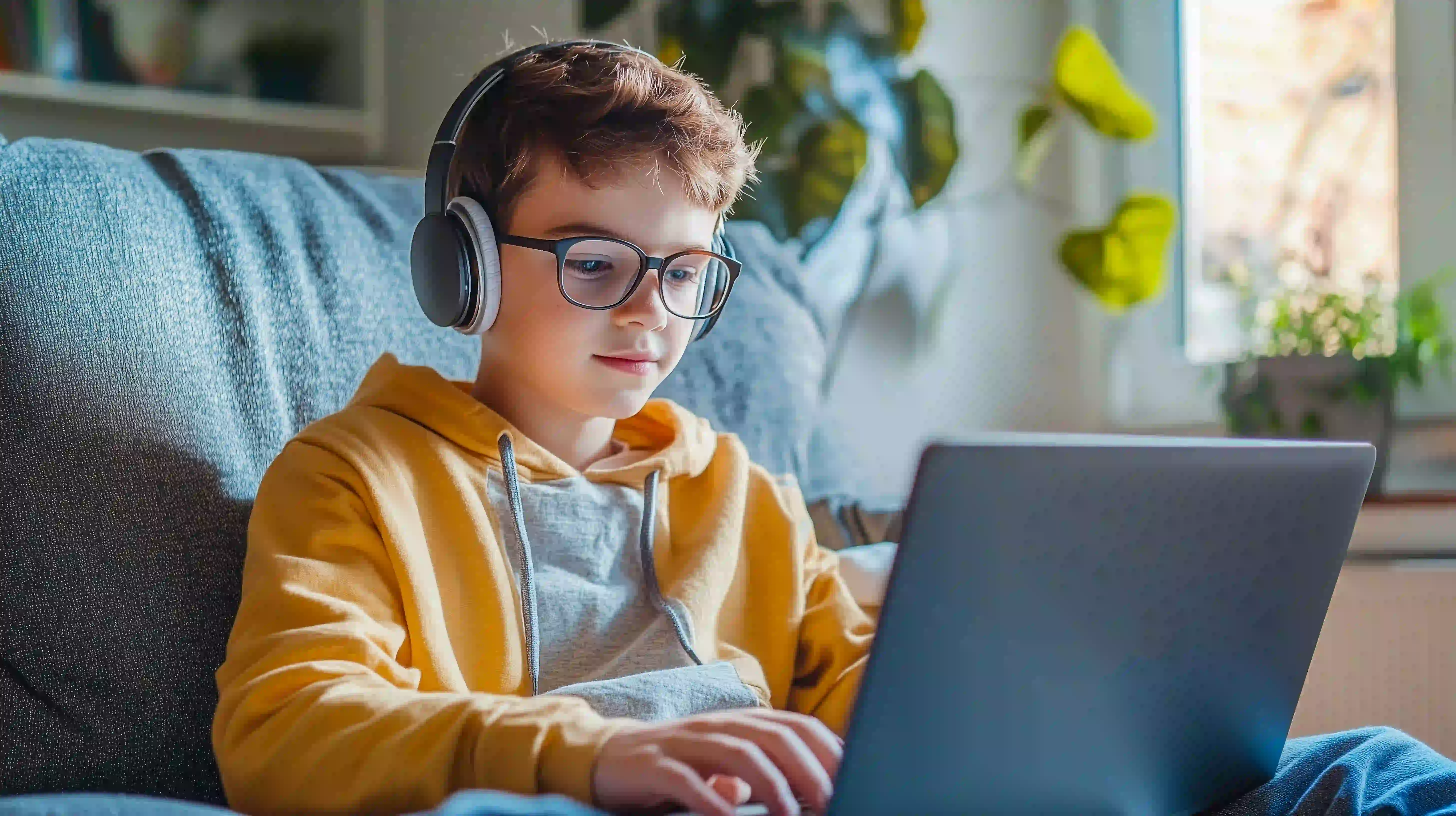 An NCEA Level 2 student studying during an online media studies tutoring session
