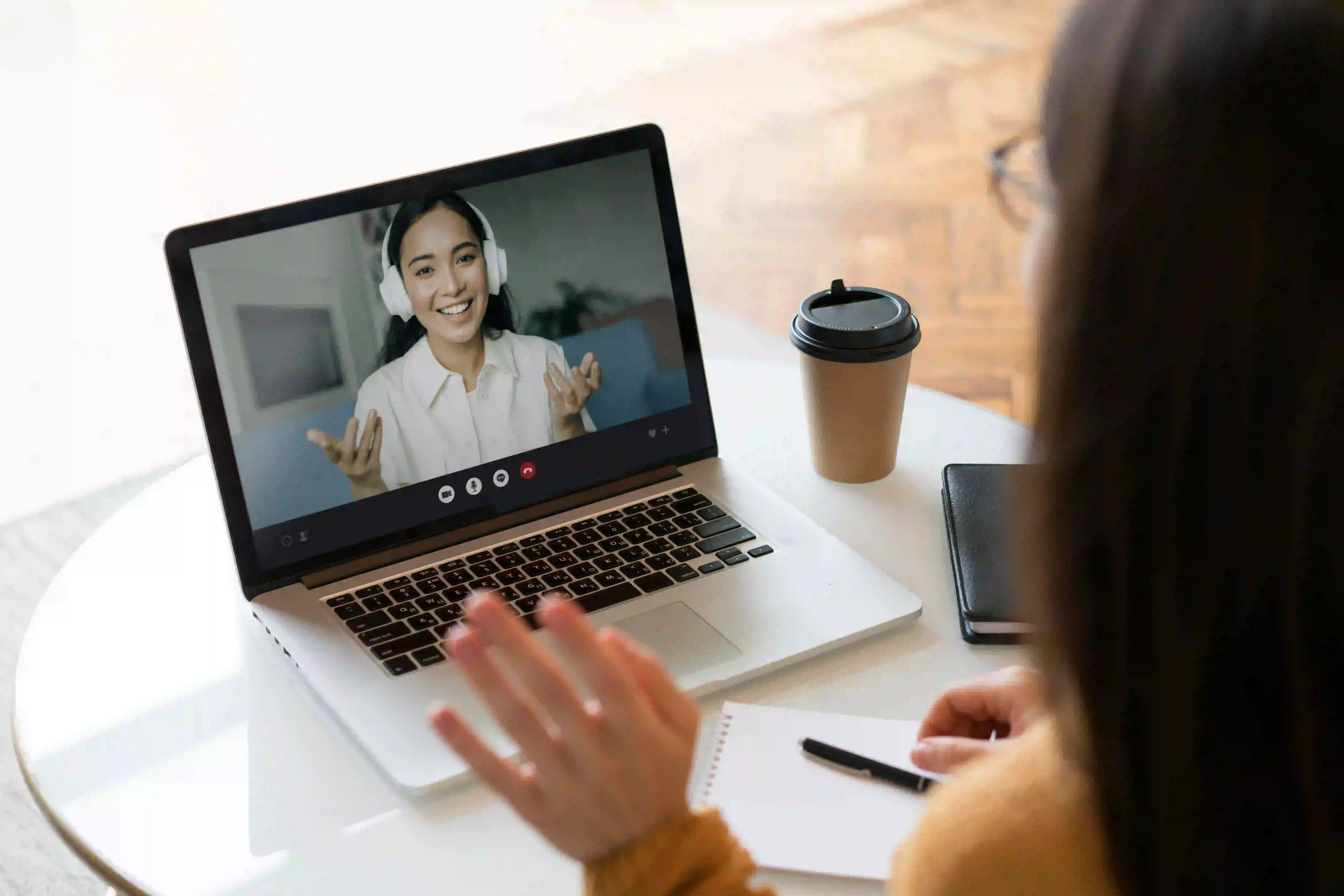 A student in Canada attending an online elementary science tutoring session on a laptop